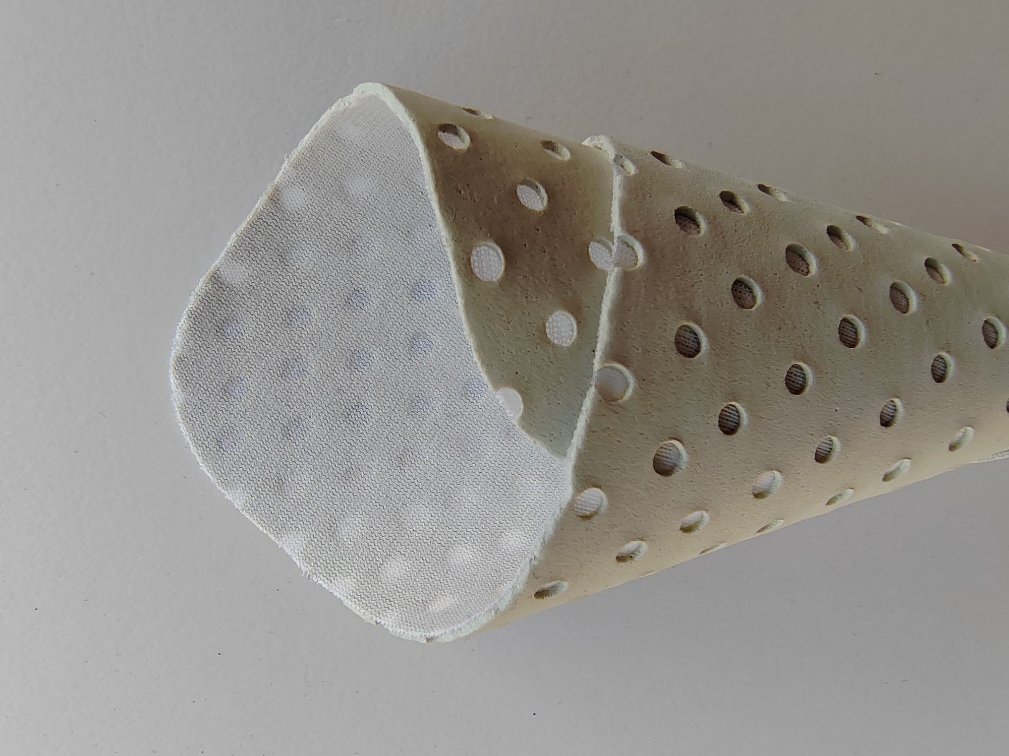 White Perforated Fabric